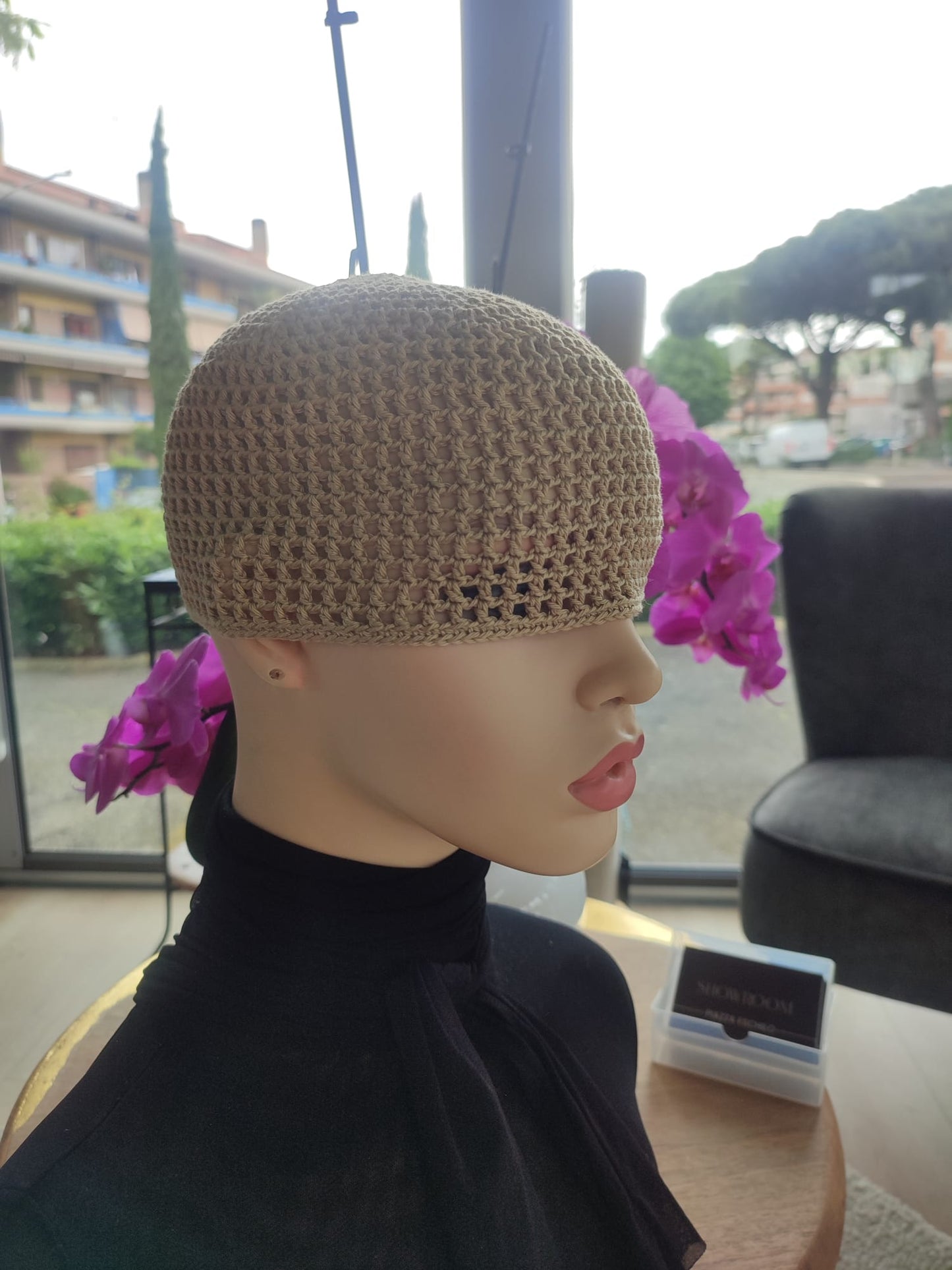 Cappello Artigianale a Punto Rete per Bambini