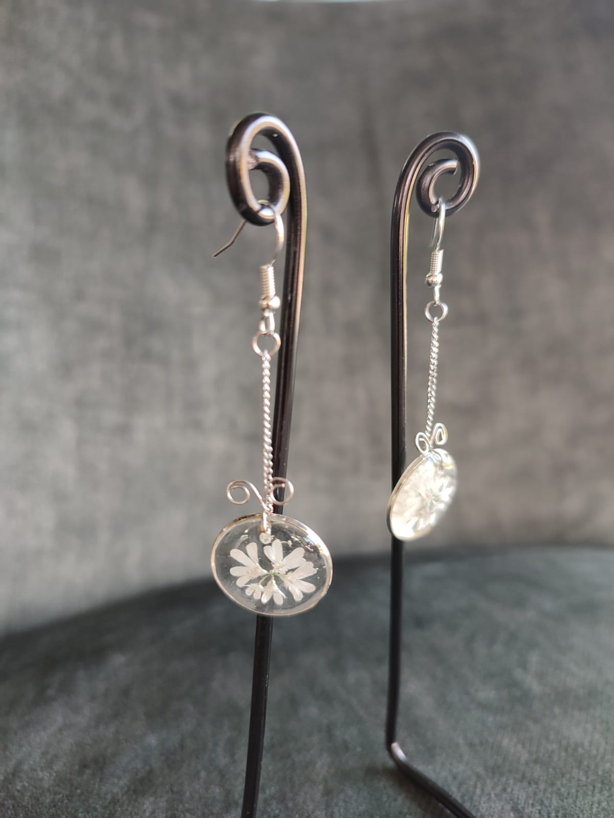 Orecchini trasparente con fiori