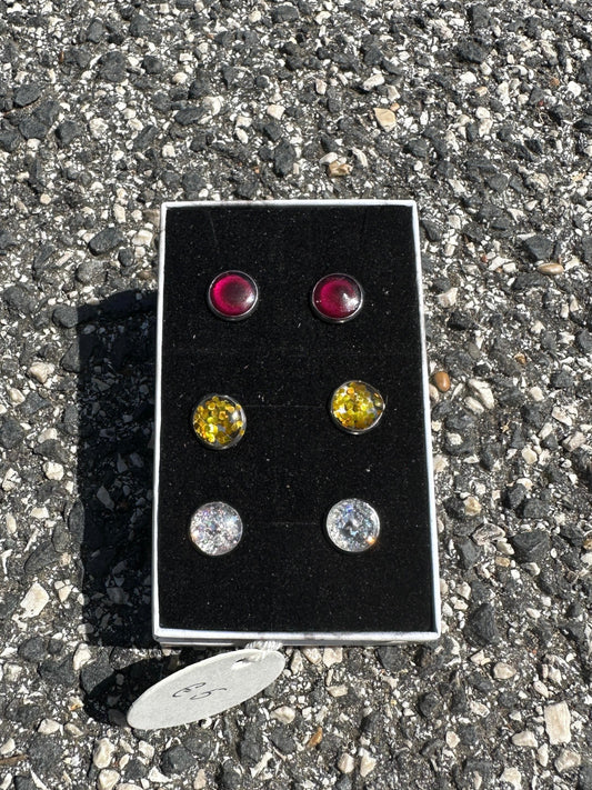 Set di Orecchini in Resina (3 paia)