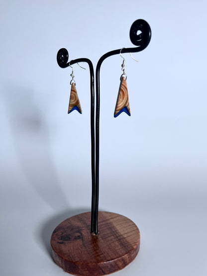 Orecchini in legno e resina