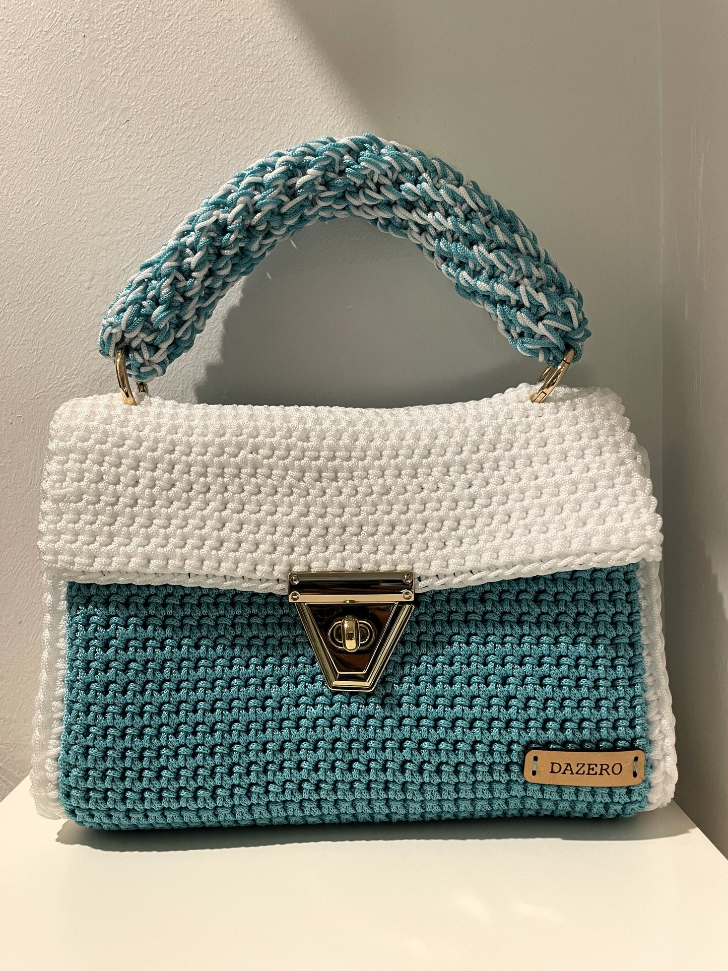 Borsetta bianca/celeste