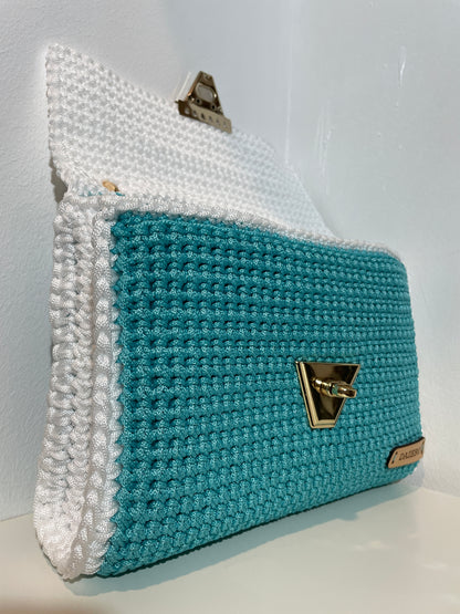 Borsetta bianca/celeste