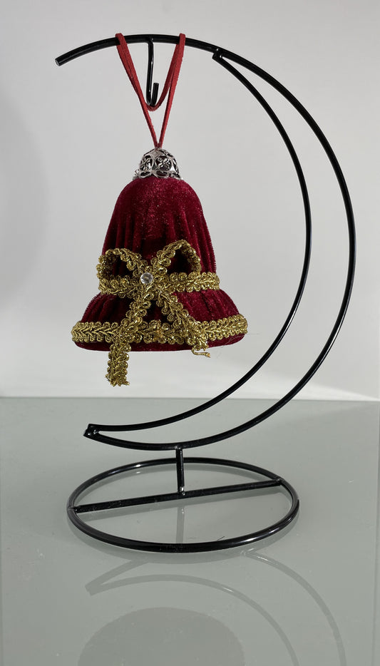 Pallina di Natale in velluto Rosso e decorazione