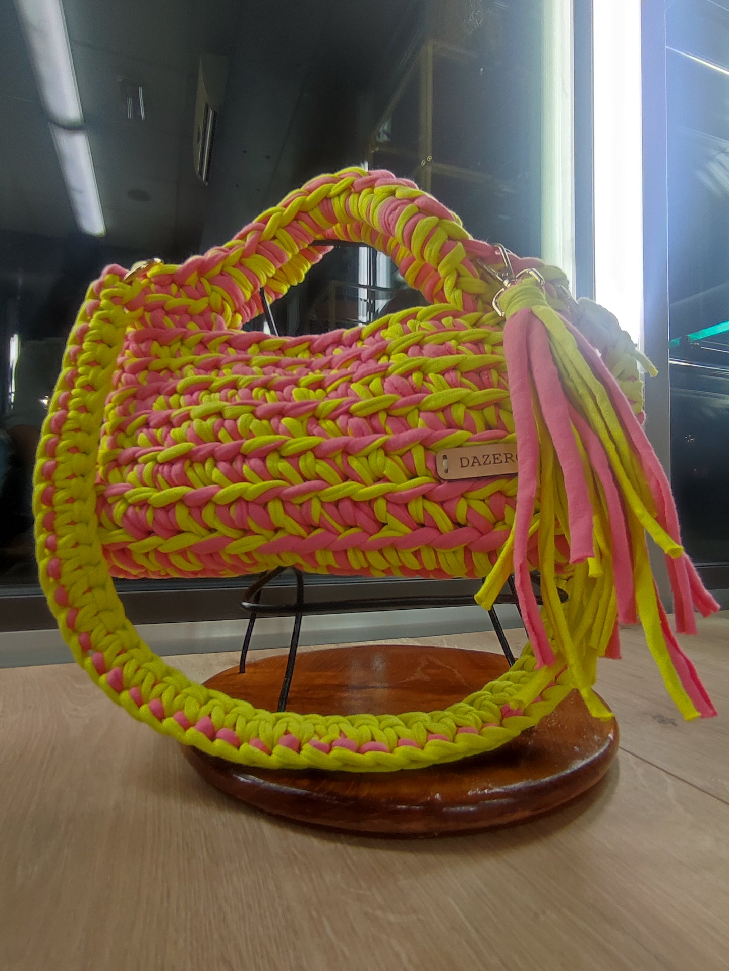 BORSA GIALLO ROSA