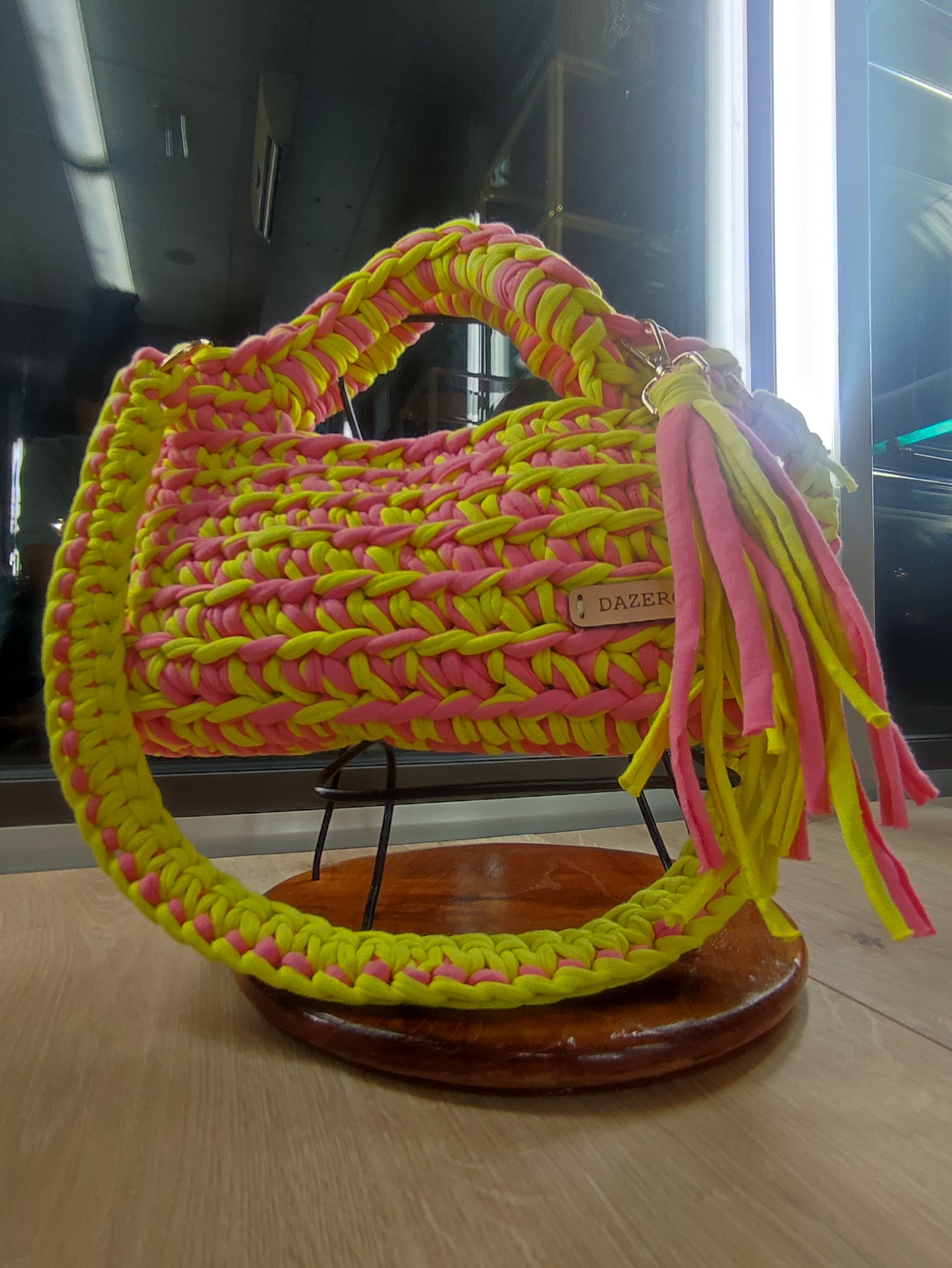 BORSA GIALLO ROSA