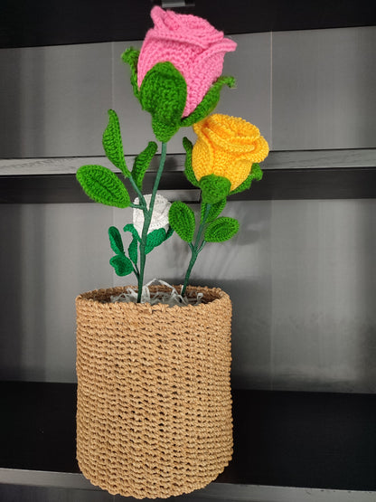 Rose all'uncinetto vari colori