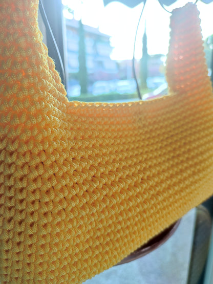 Borsetta  a spalla con anello, colore  GIALLO