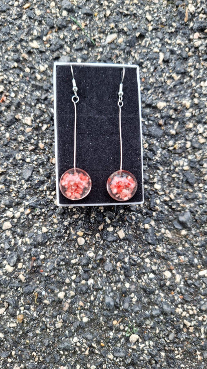 Orecchini con fiori veri