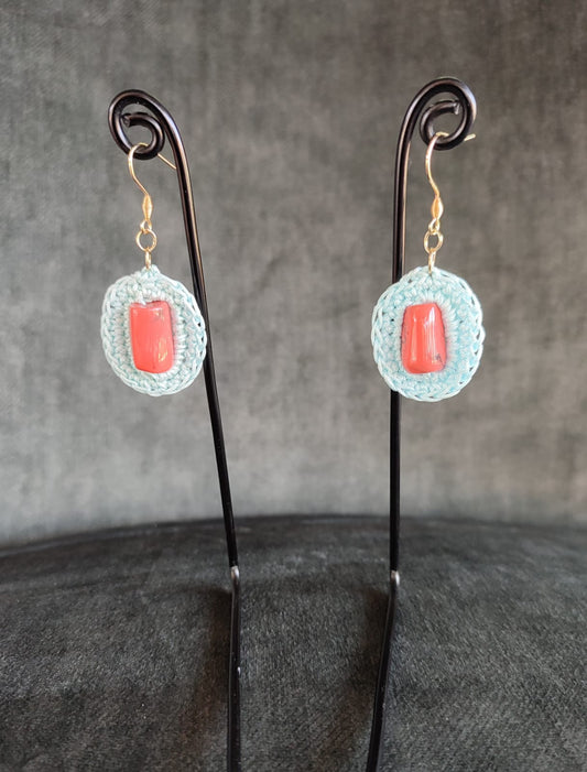 Orecchino Fiore Celeste