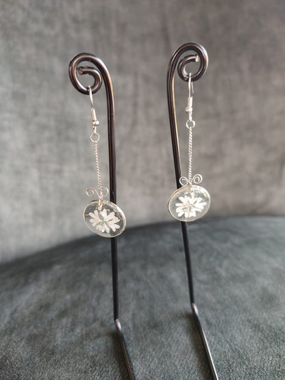 Orecchini trasparente con fiori