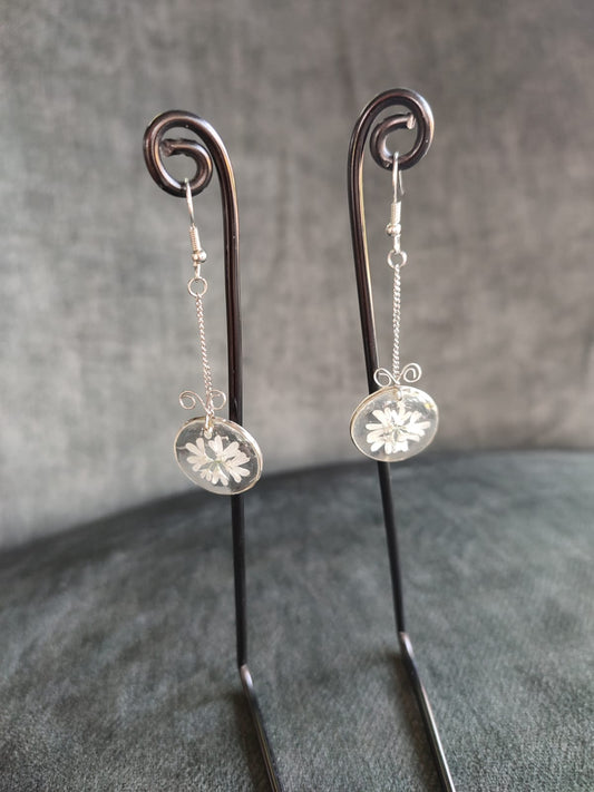 Orecchini trasparente con fiori