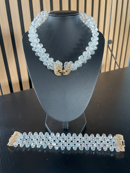 Bracialetio e collana di cristallo