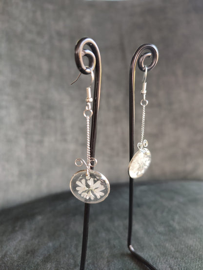 Orecchini trasparente con fiori